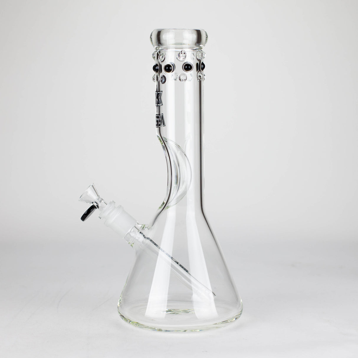Bang en verre NG 12" coudé avec strie de glace