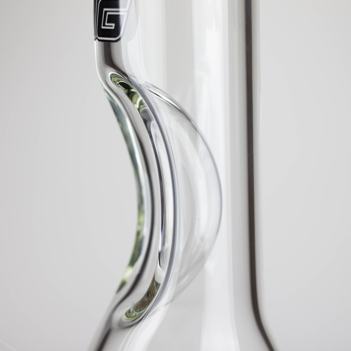 Bang en verre NG 12" coudé avec strie de glace