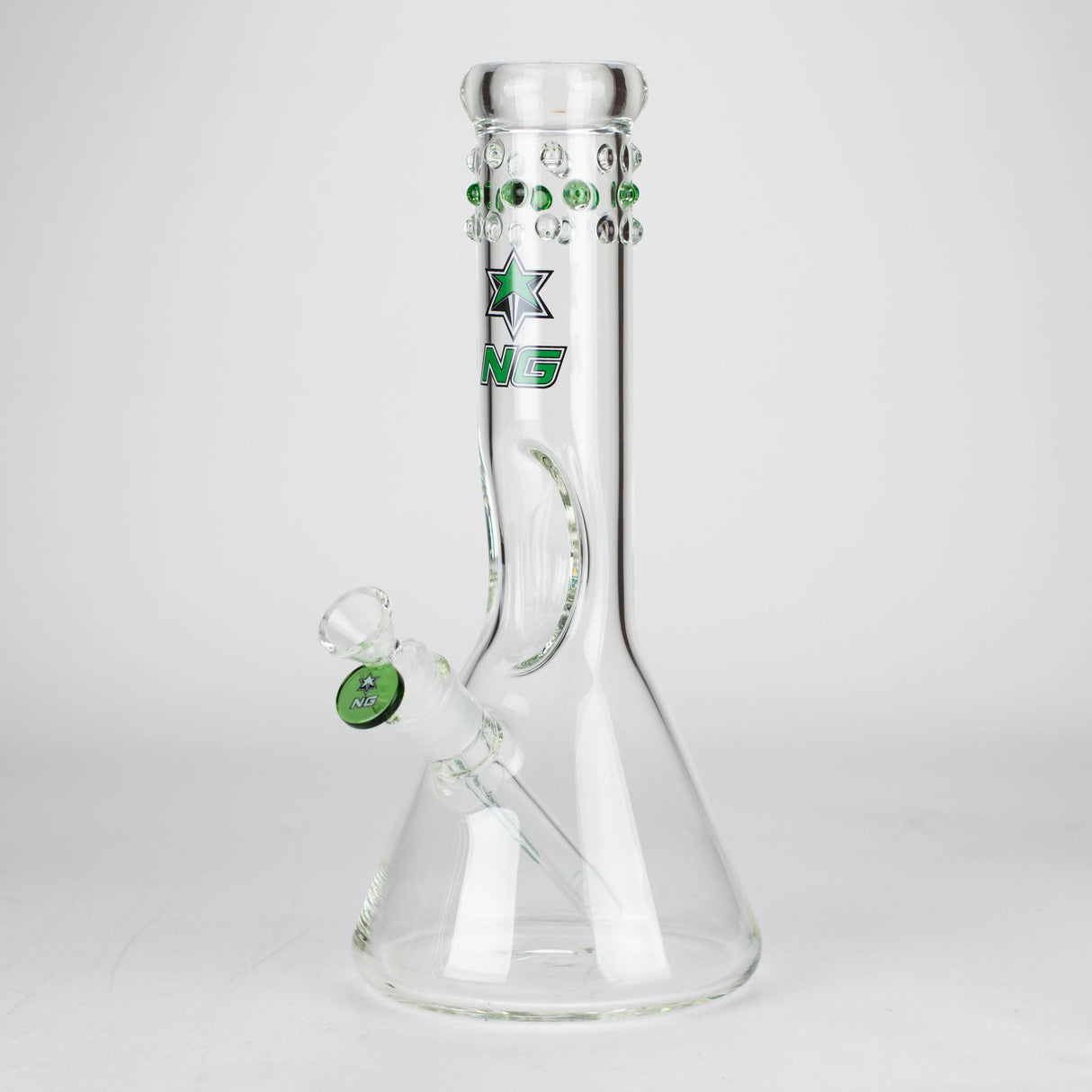 Bang en verre NG 12" coudé avec strie de glace