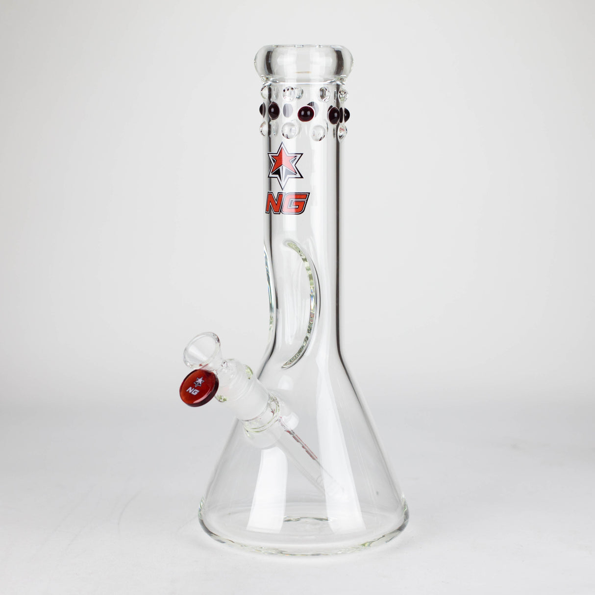 Bang en verre NG 12" coudé avec strie de glace
