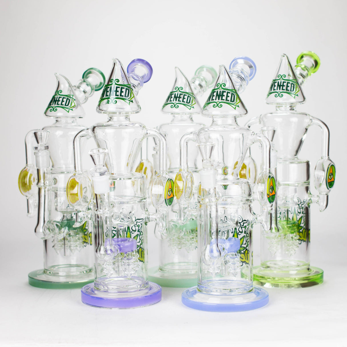 WENEED® Glass Bong WENEED | 13.5" Halo Spire Glass Bong WENEED | 13.5" Halo Spire Glass Bong