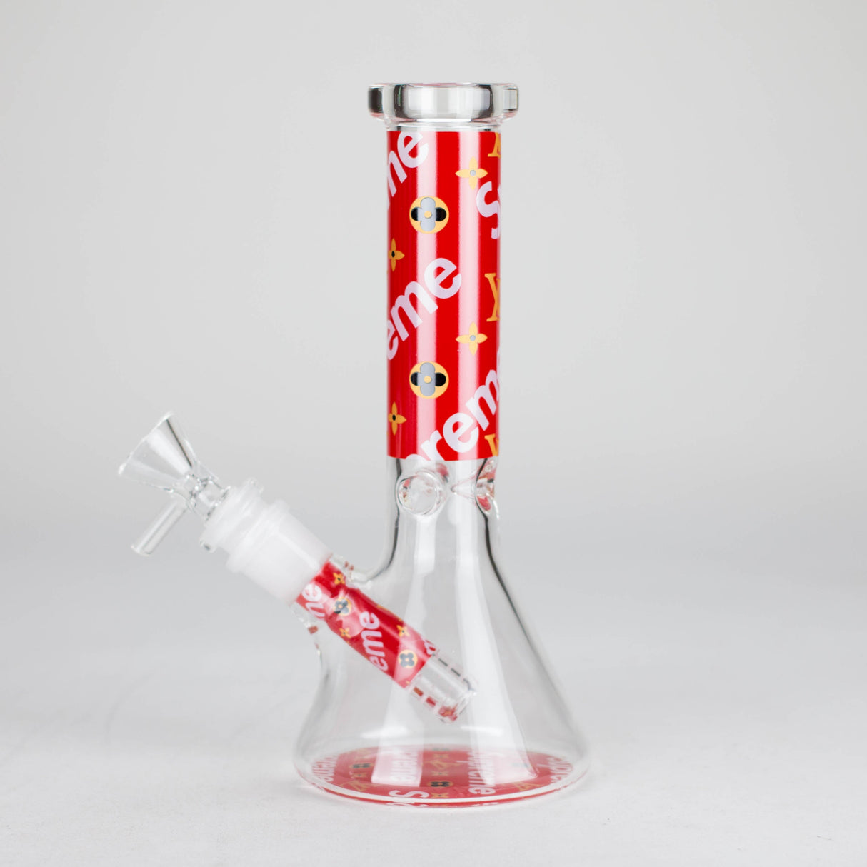 7.5" Glow Cartoon Icons Beaker Bong
