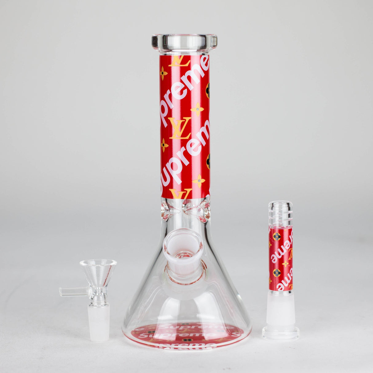 7.5" Glow Cartoon Icons Beaker Bong