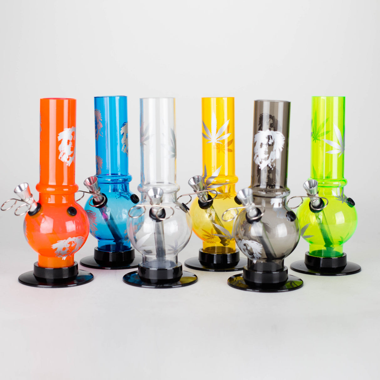 8" Assorted Tube Standard Parts Acrylic Water Pipe