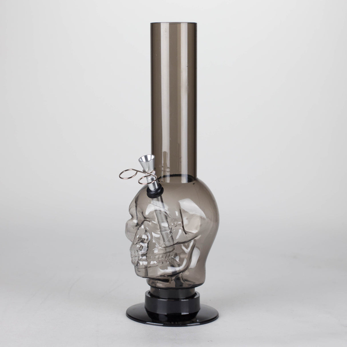 NIBO Distribution Acrylic Bong 12" Skull Shape Acrylic Water Pipe with Detachable Base 12" Skull Shape Acrylic Water Pipe
