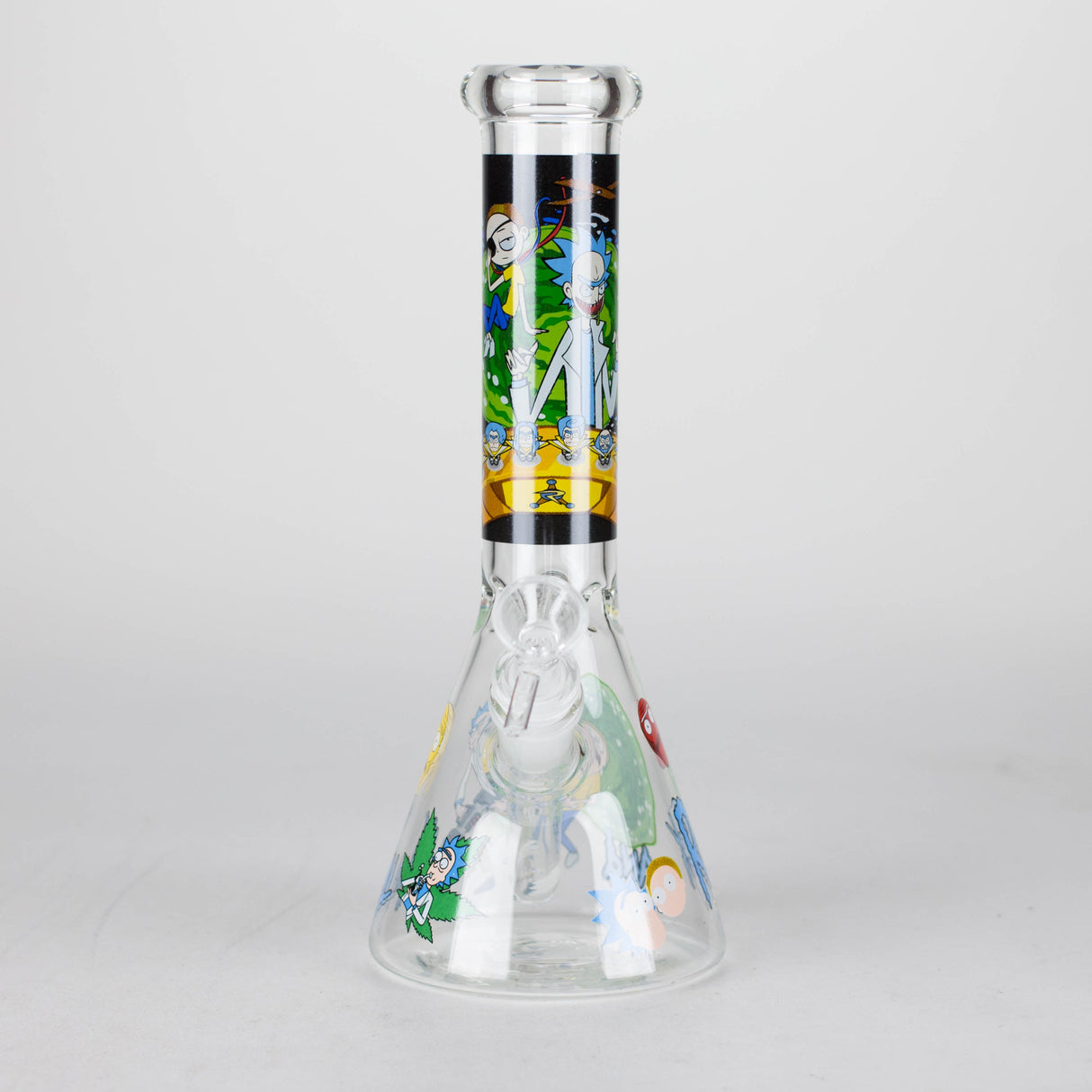 Bong en verre cartoon phosphorescent de 25 cm