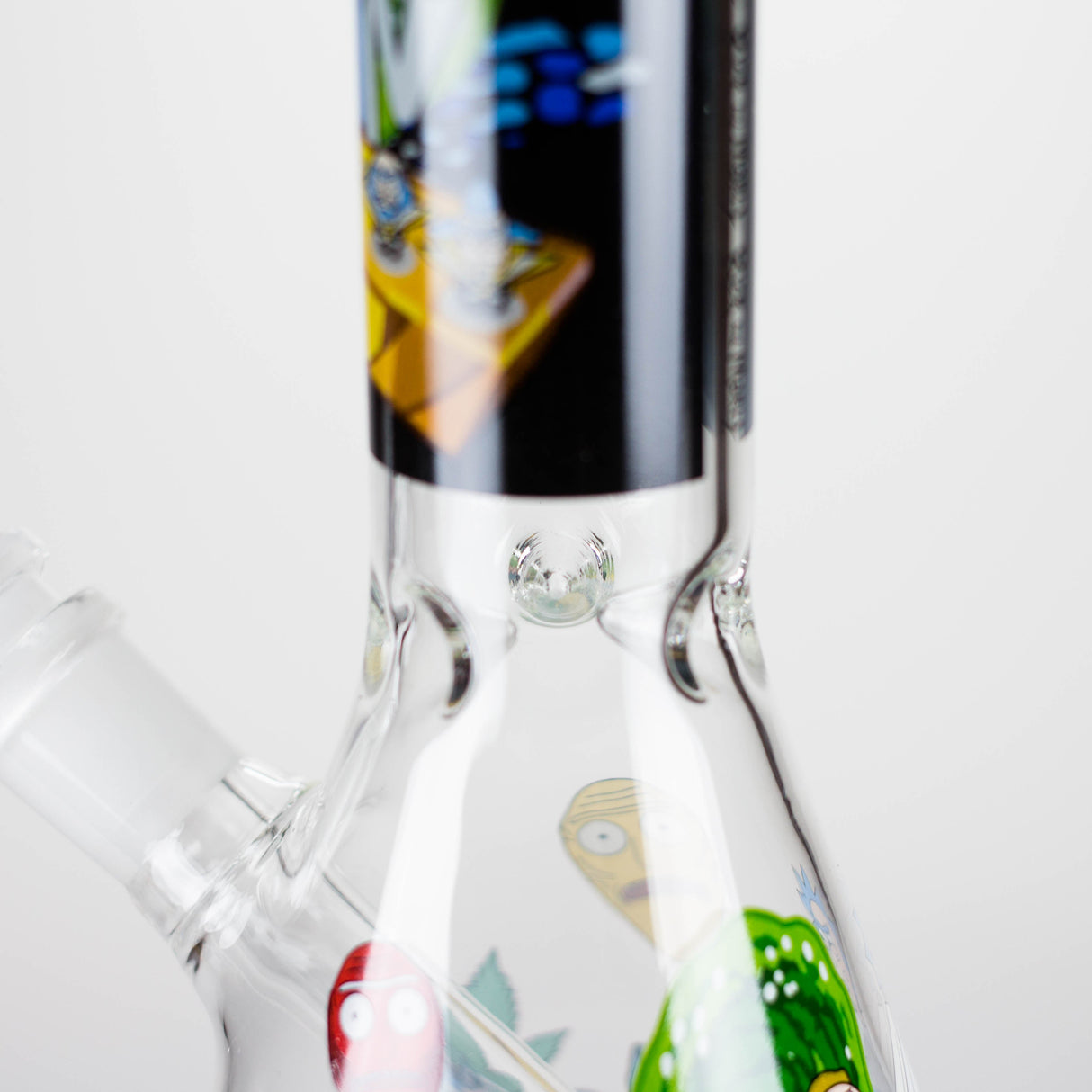 Bong en verre cartoon phosphorescent de 25 cm