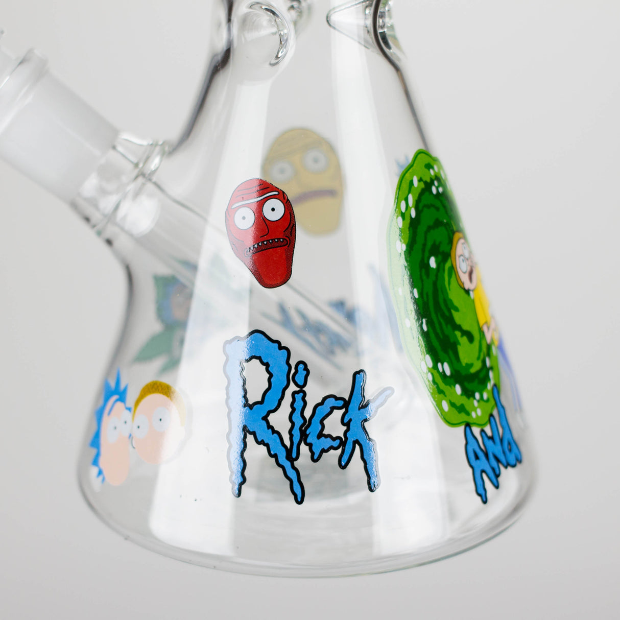 Bong en verre cartoon phosphorescent de 25 cm