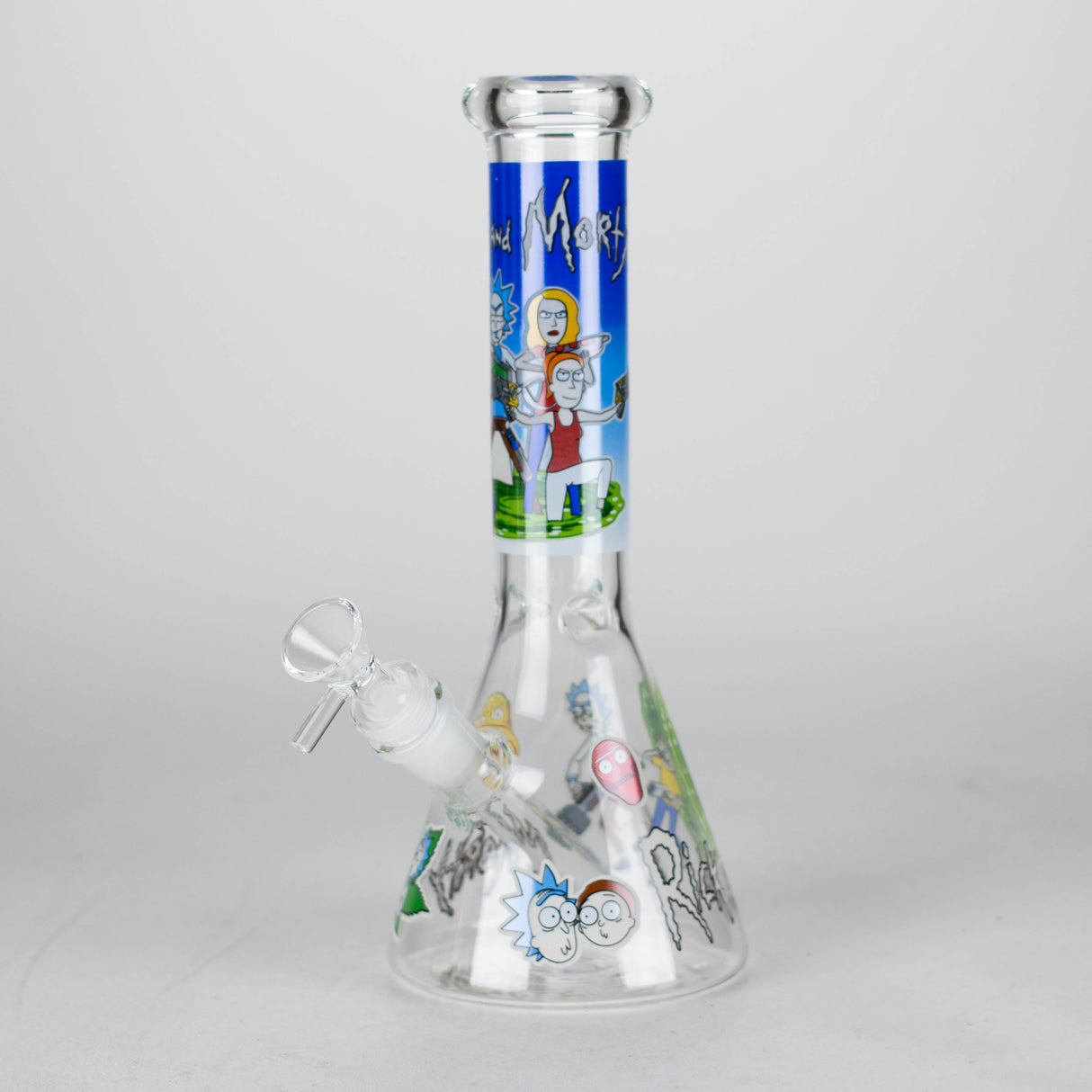 Bong en verre cartoon phosphorescent de 25 cm