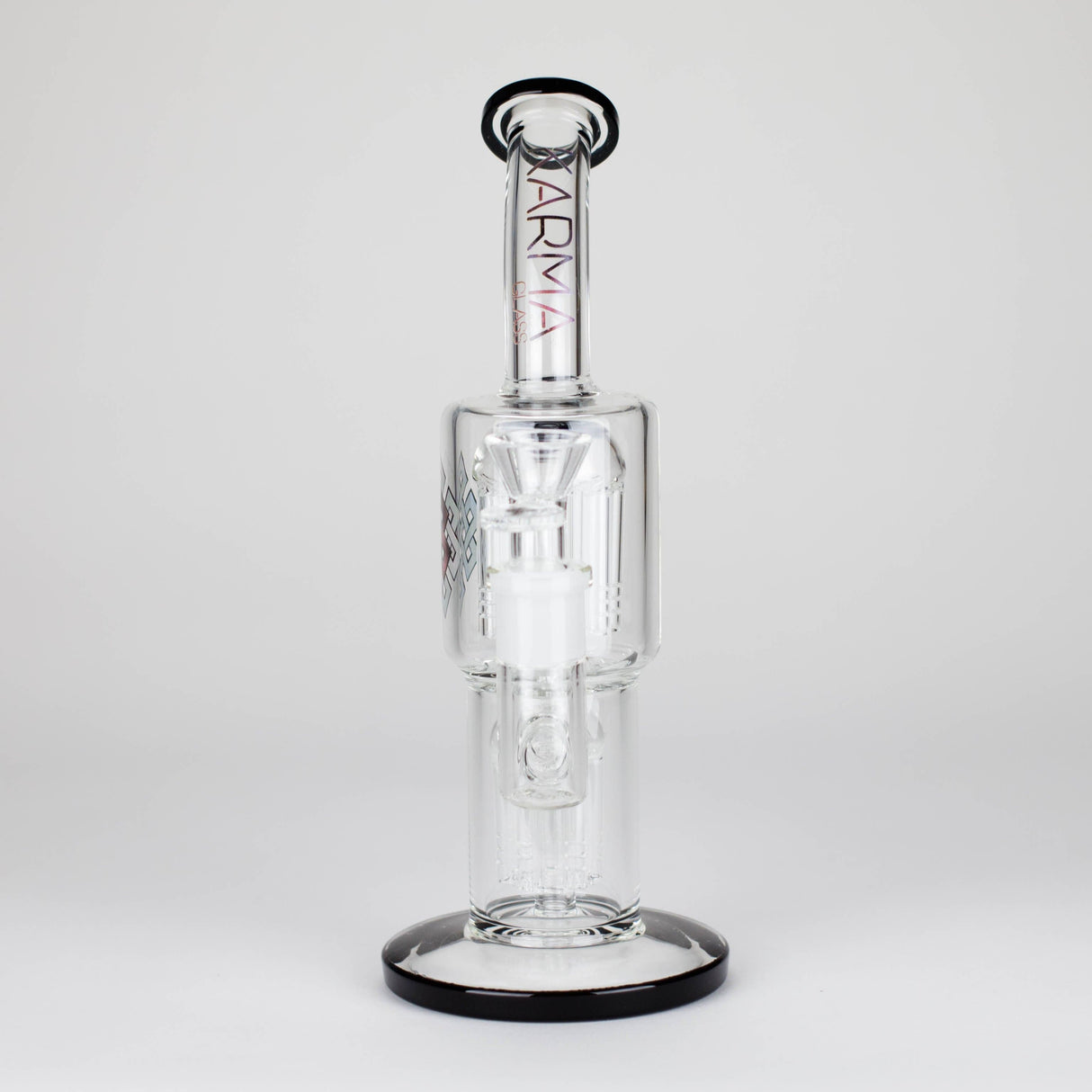 Maq Distributors Glass Bong Karma | Glass Bong 11" Double Tree Bend Karma | Glass Bong 11" Double Tree Bend