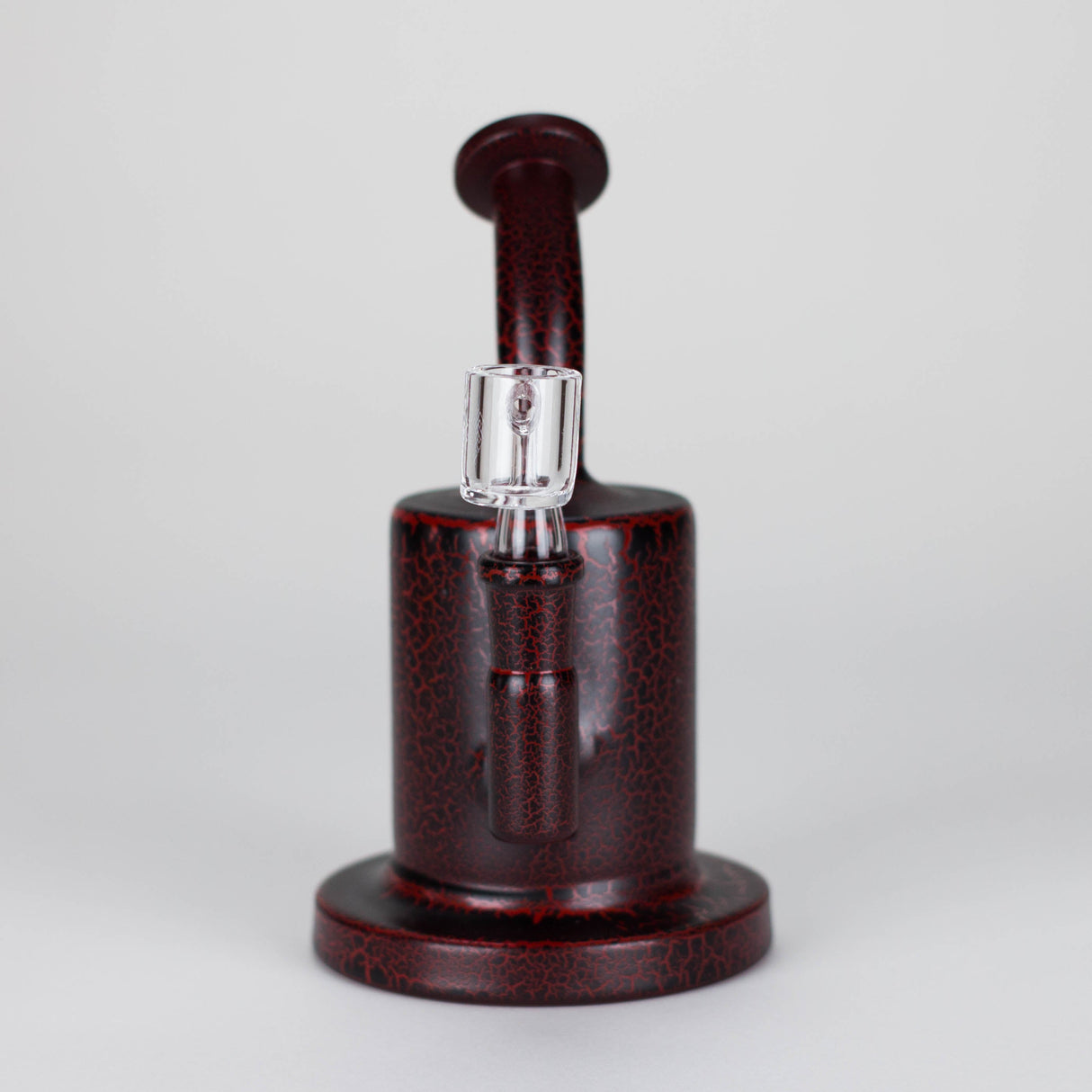 Karma | 6" Red Lightning Plated Inline Glass Dab Rig