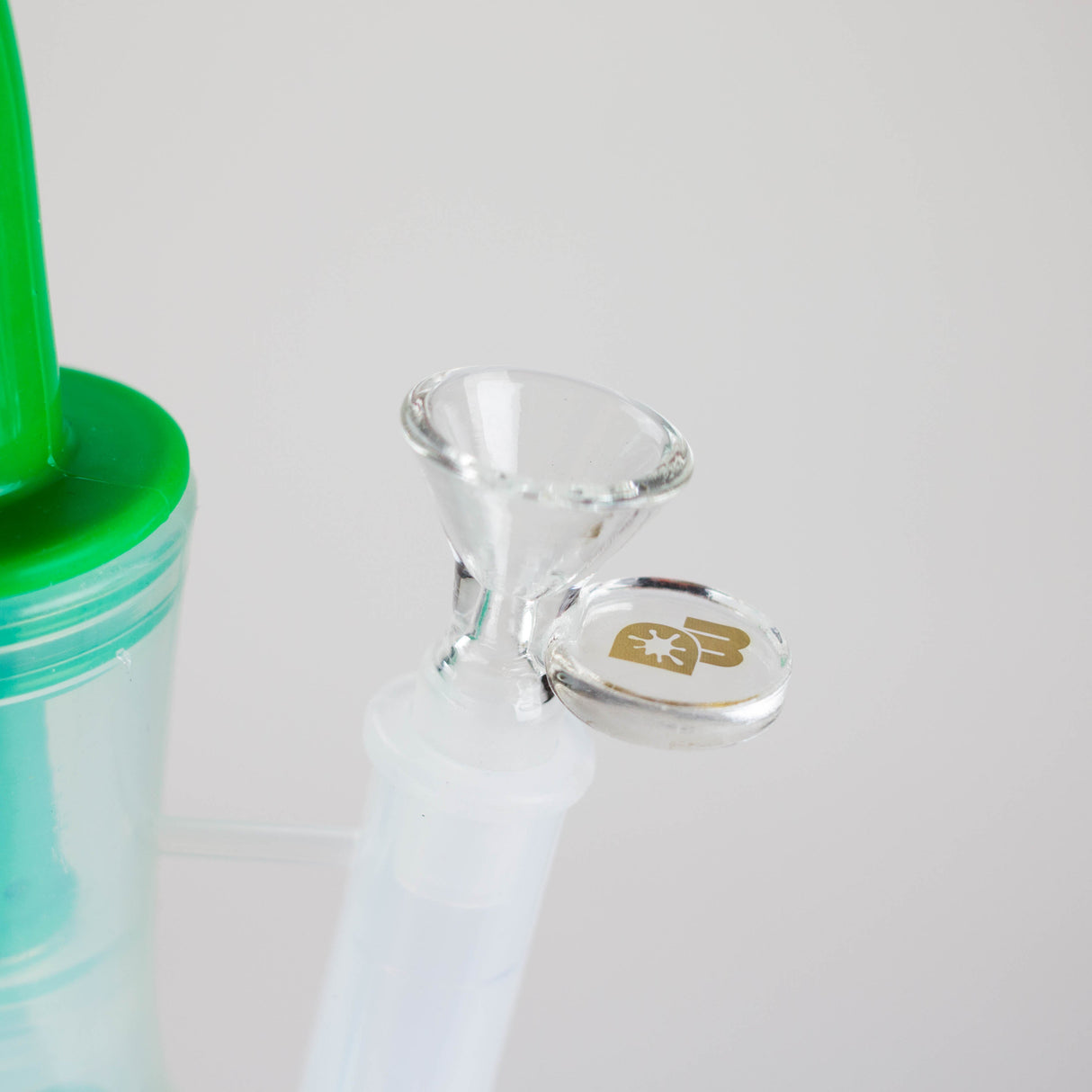 Dabware 10" Green Platinum Double Perc Silicone Bubbler
