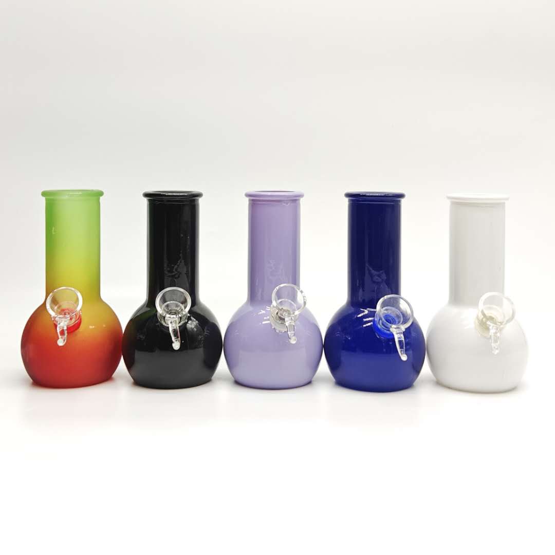 6" Mini Soft Glass Bong in Mixed Colours
