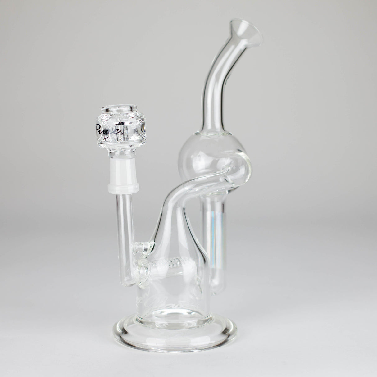 PINNACLE DISTRIBUTORS INC. Glass Rig Pure Glass | 8" Infinity Recycler 2 - Flower and Dab Pure Glass | 8" Infinity Recycler 2 - Flower and Dab