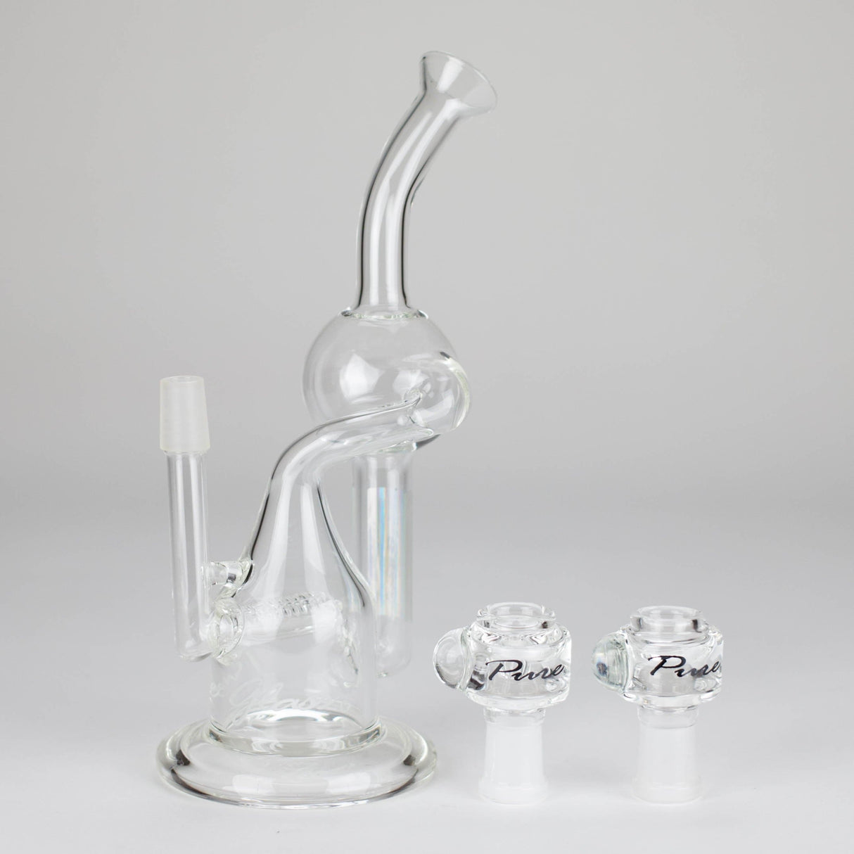 PINNACLE DISTRIBUTORS INC. Glass Rig Pure Glass | 8" Infinity Recycler 2 - Flower and Dab Pure Glass | 8" Infinity Recycler 2 - Flower and Dab