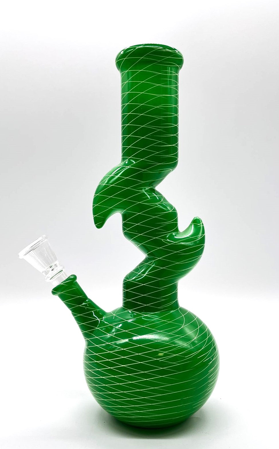 9.5" Zig-Zag Zong Glass Bong with 14 mm Bowl Stem