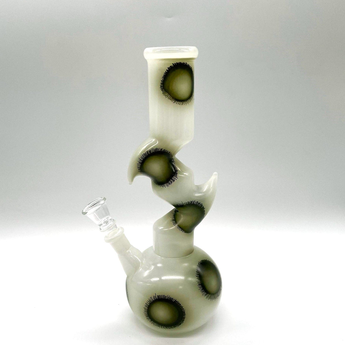 NIBO Distribution Glass Bong 9.5" Flower Zong Glass Bong with 14 mm Bowl Stem 9.5" Flower Zong Glass Bong
