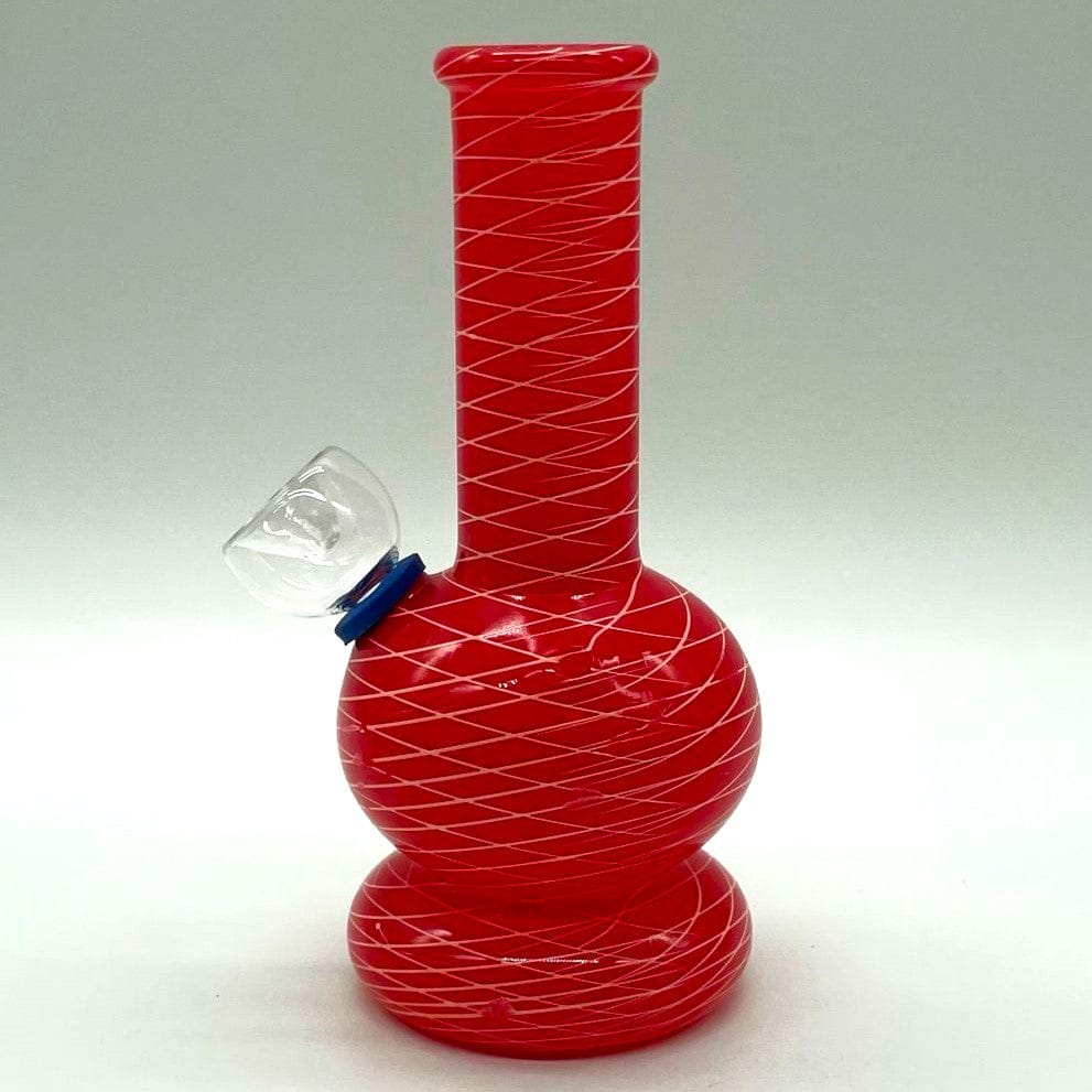 NIBO Distribution Glass Bong 6" Frosted Spiral-Cut Glass Bong 6" Frosted Spiral-Cut Glass Bong