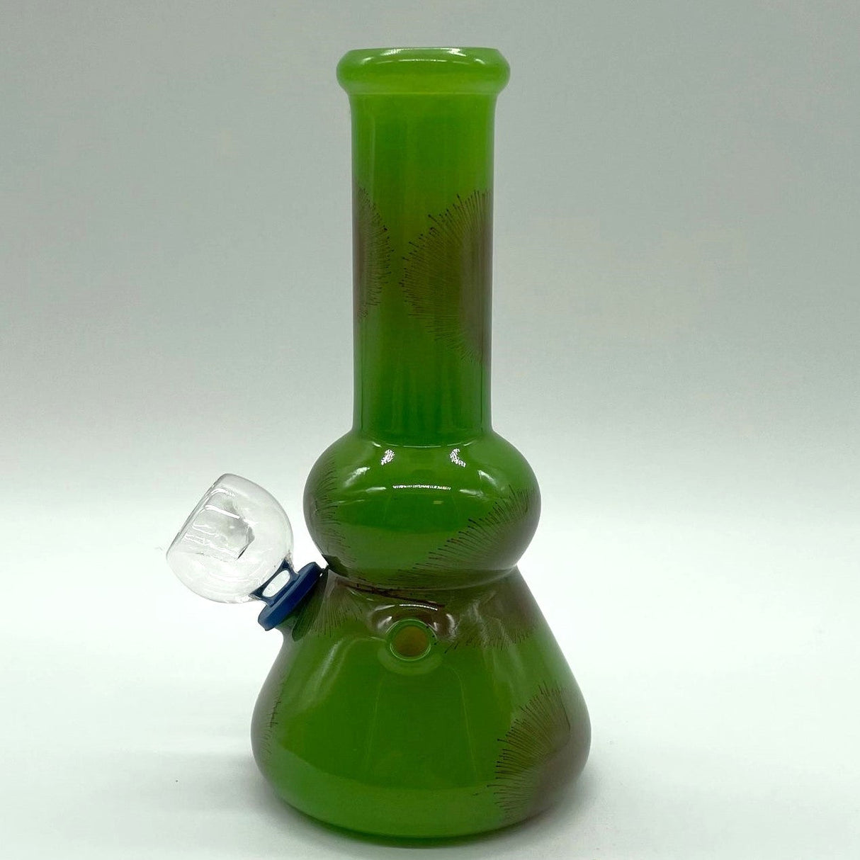 6" Frosted Spiral-Cut Glass Bong