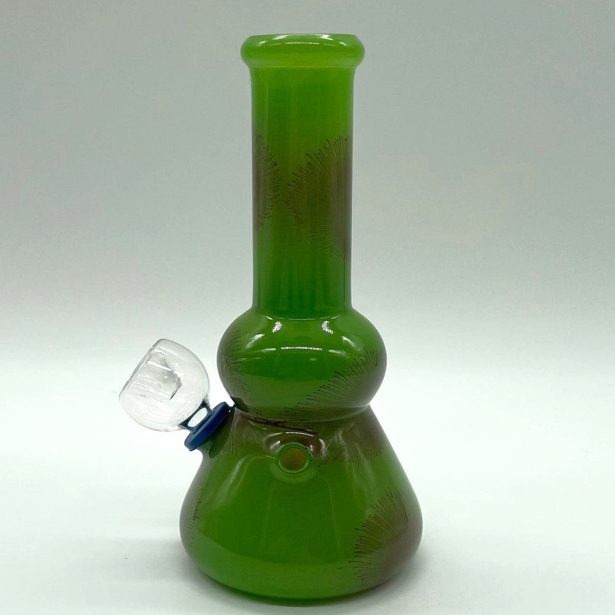NIBO Distribution Glass Bong 6" Frosted Spiral-Cut Glass Bong 6" Frosted Spiral-Cut Glass Bong