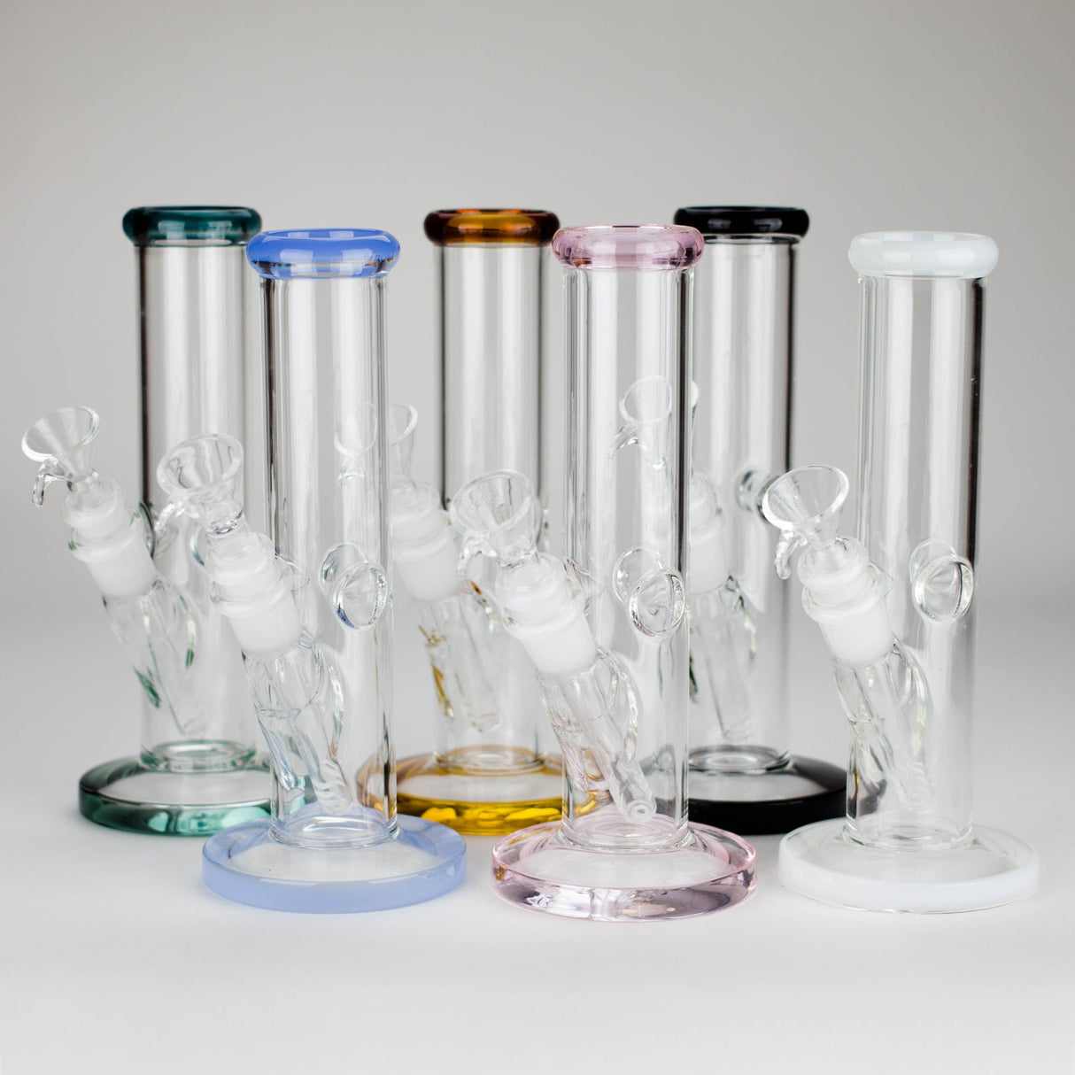 NIBO Distribution Glass Bong 8" Straight Glass Bong with Diffused Downstem 8" Straight Glass Bong with Downstem - Mini Borosilicate Bong 14 mm | Canada