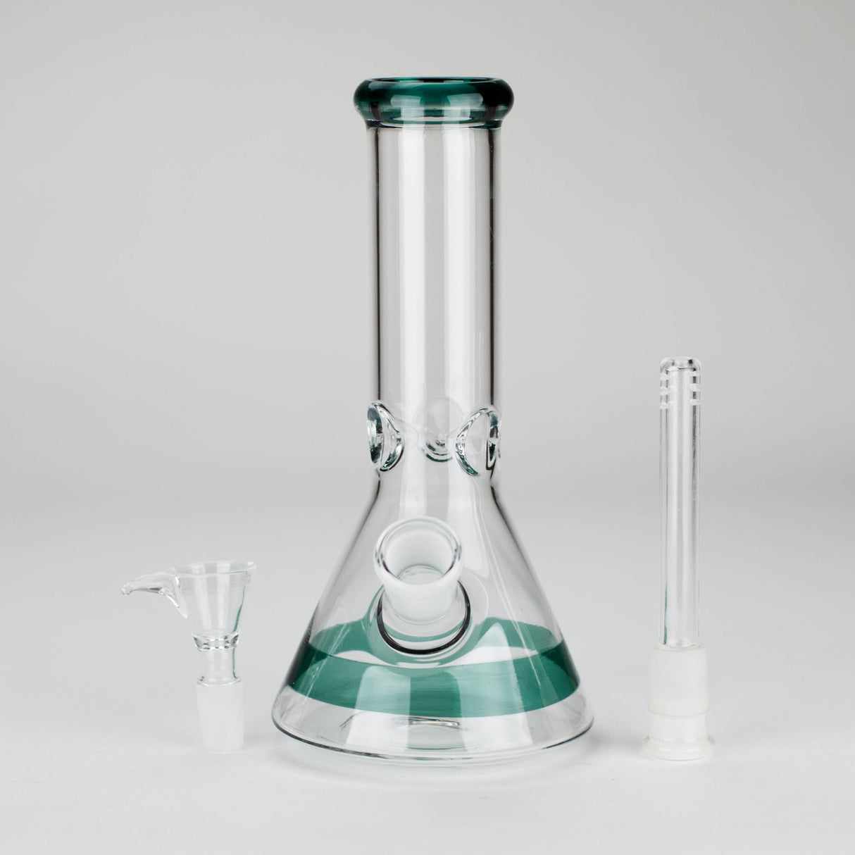8" Glass Beaker Bong with Diffused Downstem