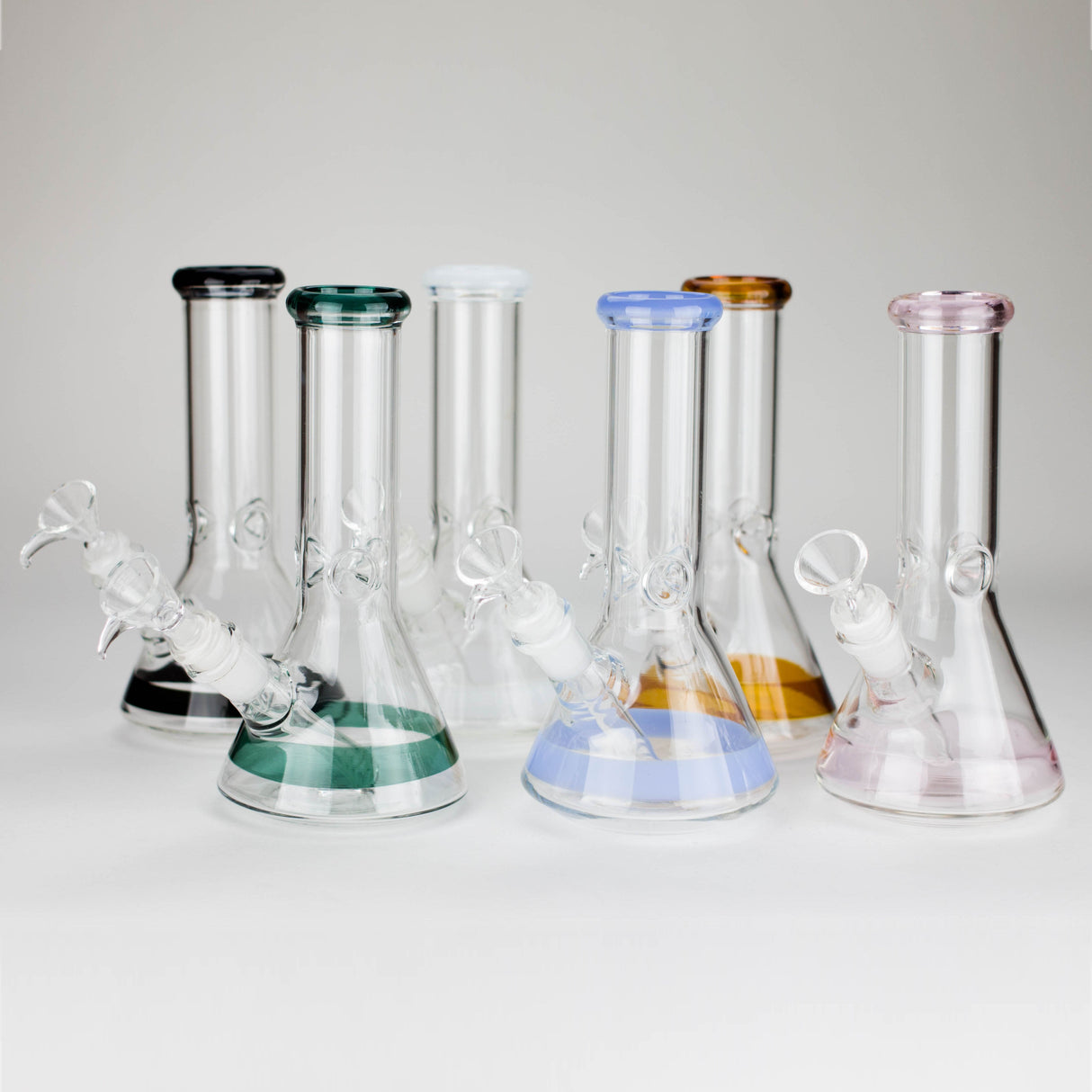 8" Glass Beaker Bong with Diffused Downstem