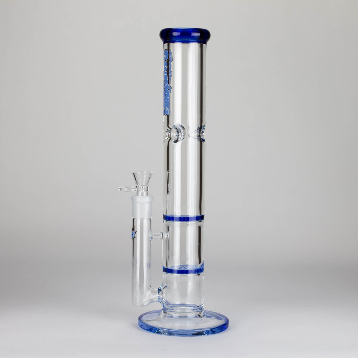 Maple Craft Inc Glass Bong Ganjavibes | Honeycomb 14 Inches Two Disk Percolator Glass Bong By Irie Vibes Series Ganjavibes | Honeycomb 14 Inches Two Disk Percolator Glass Bong By Irie Vibes Series