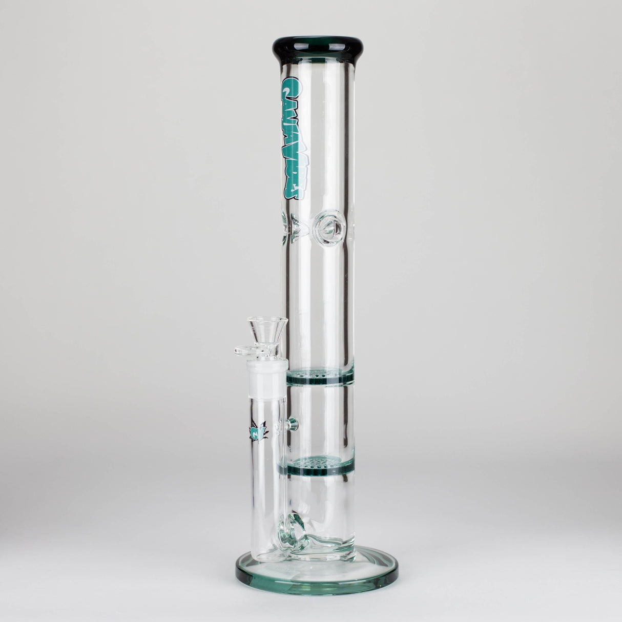 Maple Craft Inc Glass Bong Ganjavibes | Honeycomb 14 Inches Two Disk Percolator Glass Bong By Irie Vibes Series Ganjavibes | Honeycomb 14 Inches Two Disk Percolator Glass Bong By Irie Vibes Series