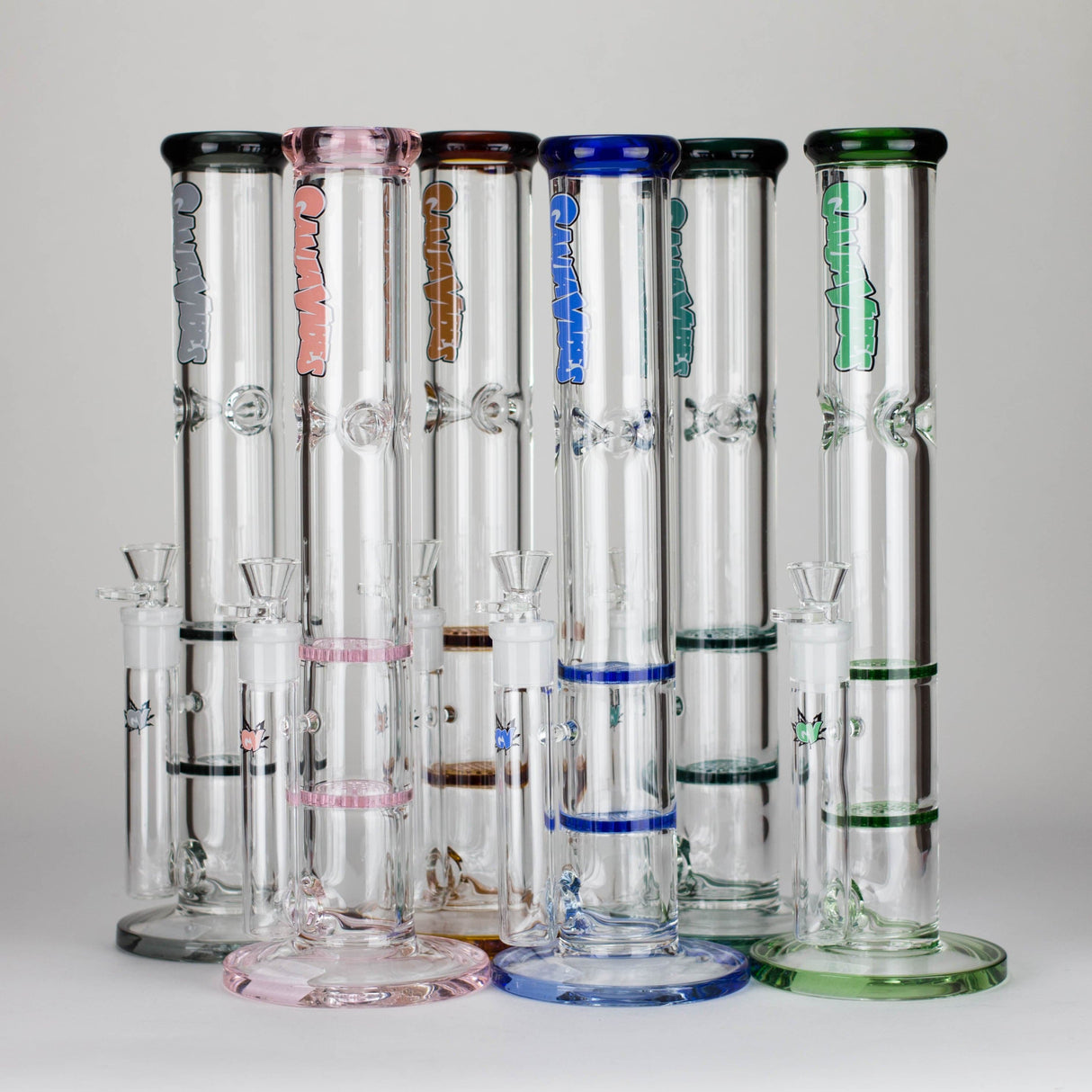 Maple Craft Inc Glass Bong Ganjavibes | Honeycomb 14 Inches Two Disk Percolator Glass Bong By Irie Vibes Series Ganjavibes | Honeycomb 14 Inches Two Disk Percolator Glass Bong By Irie Vibes Series