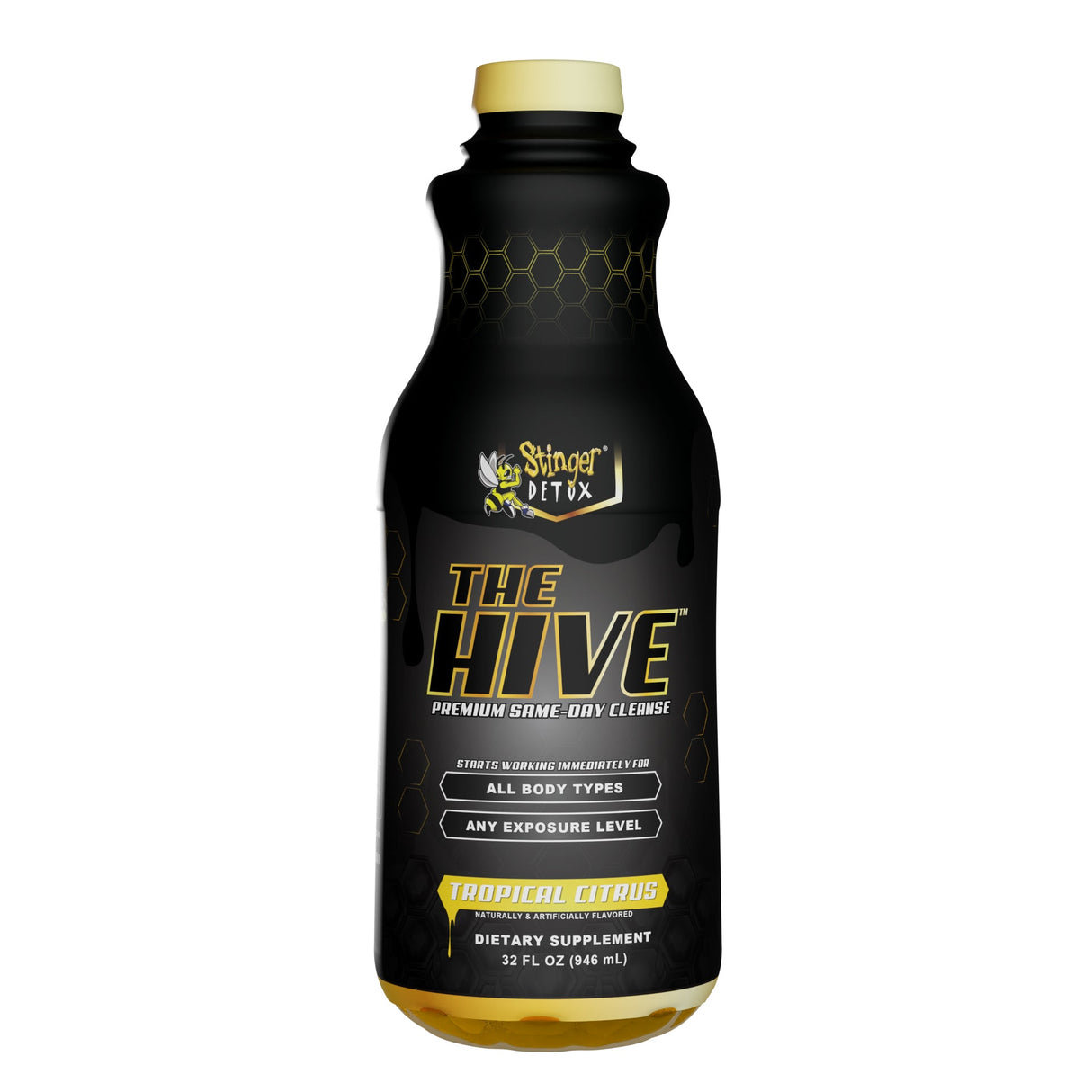 Stinger Detox | The HIVE Premium Same-Day Cleanse - Tropical Citrus Flavor - 32 FL OZ