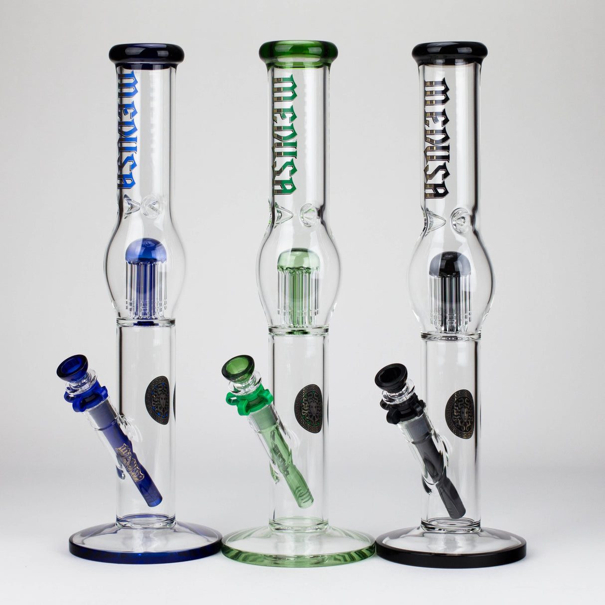 Medusa 17" Thick Glass Bong with Tree Perc & Ice Pinch