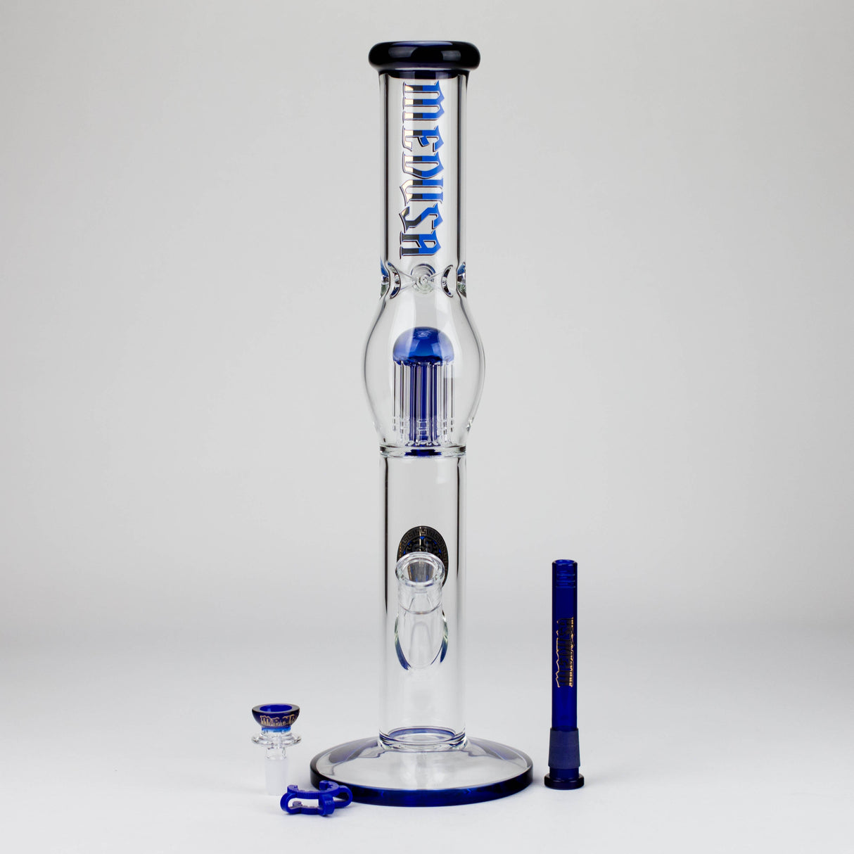 Medusa 17" Thick Glass Bong with Tree Perc & Ice Pinch
