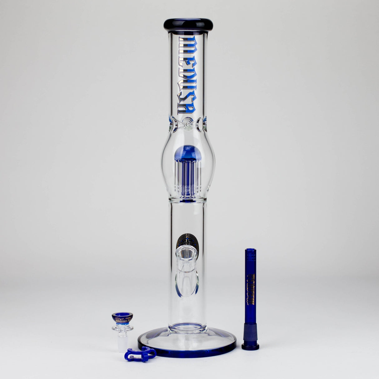 Small Biz Distributors Glass Bong Medusa 17" Thick Glass Bong with Tree Perc & Ice Pinch Medusa 17" Bubble Tree Perc Bong | Canada