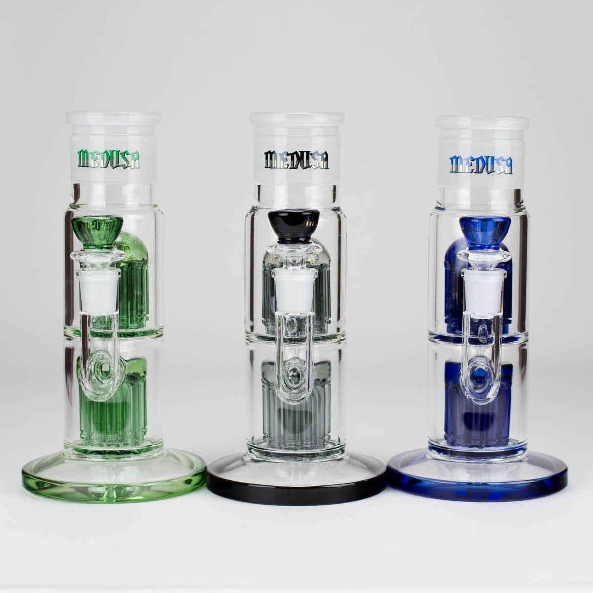 Small Biz Distributors Glass Bong Medusa | Double Tree Arm Perc Base for Stack-A-Bong Medusa | Double Tree Arm Perc Base for Stack-A-Bong