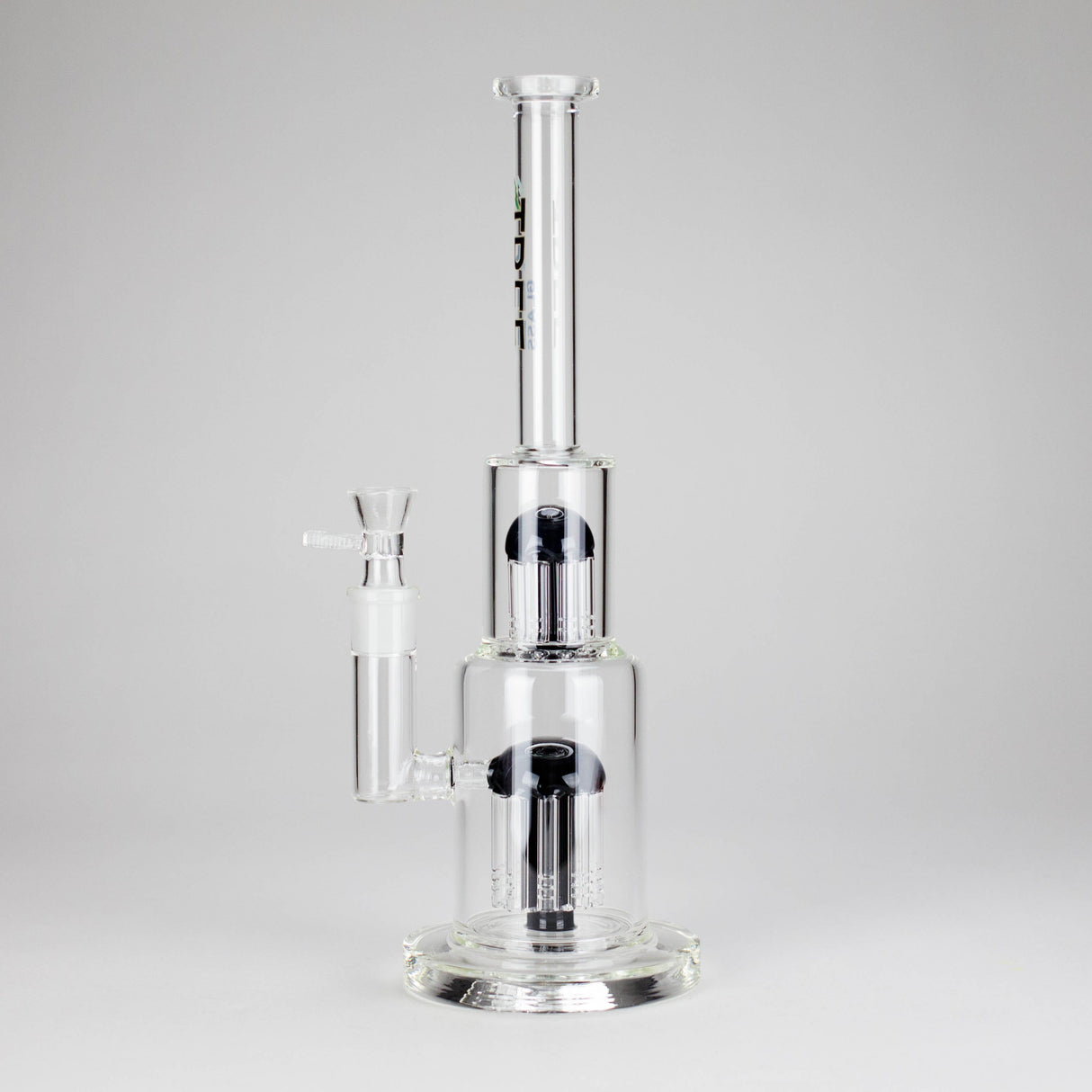 Maq Distributors Glass Bong Tree Glass | 15" Double Tree Cake Bong Tree Glass | 15" Double Tree Cake Bong