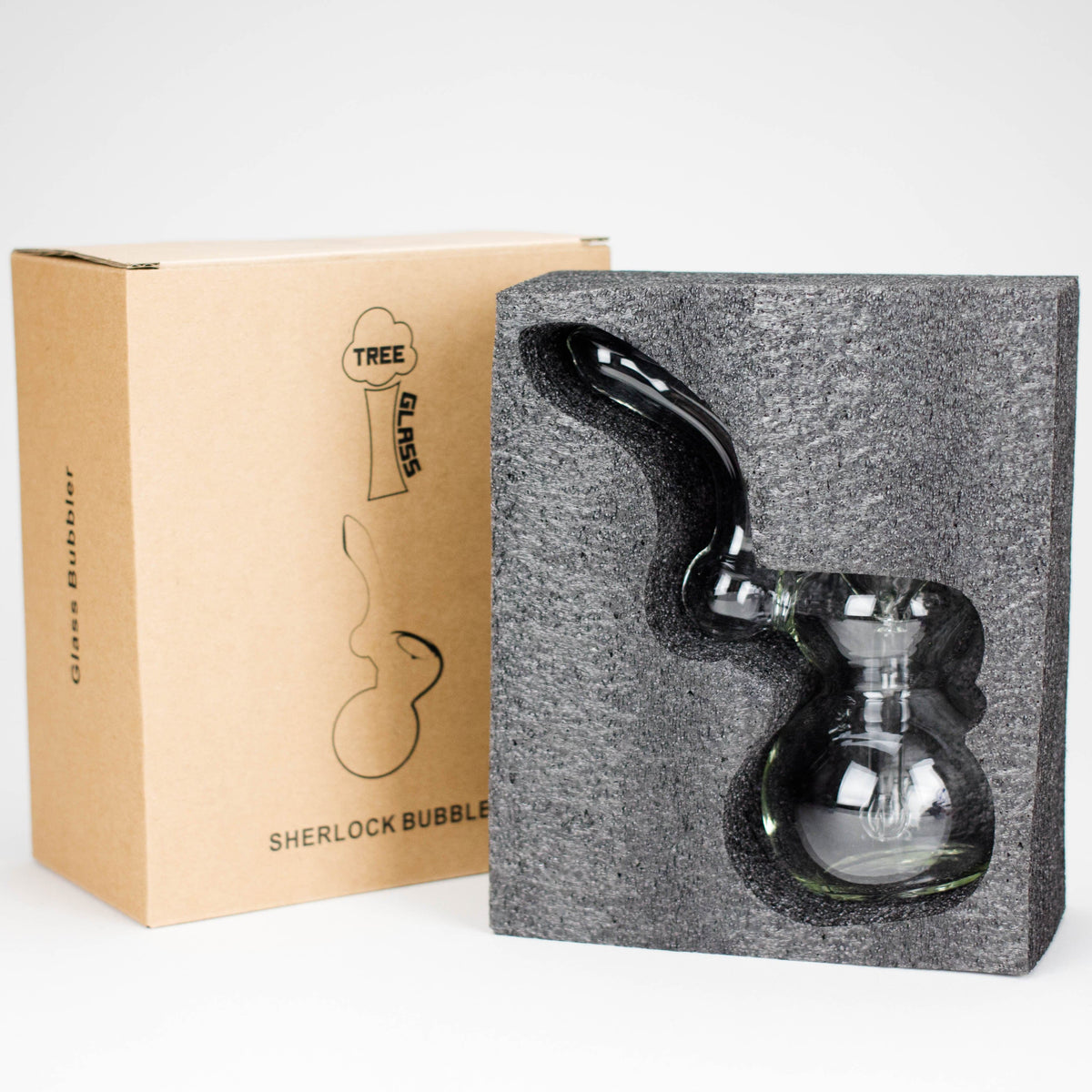 Maq Distributors Glass Pipe Tree Glass 7" Showerhead Sherlock Glass Bubbler Tree Glass 7" Showerhead Sherlock Bubbler | Canada