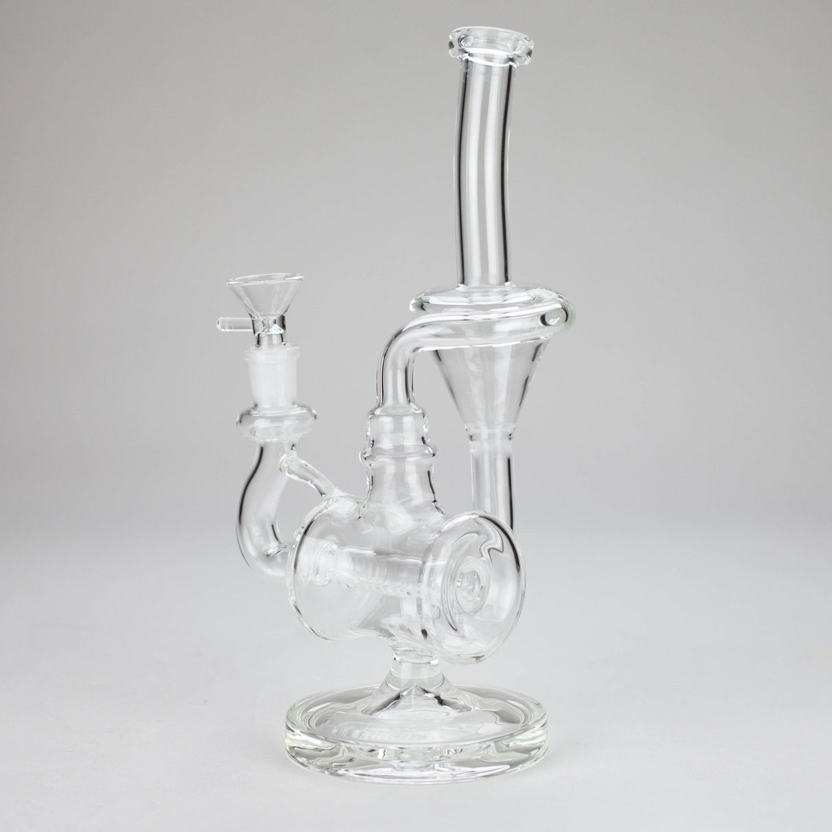 Canadian Distributor Glass Bong 11" Clear Recycler Glass Bong with Inline Diffuser 11" Clear Recycler Glass Bong - Inline Diffuser | Canada