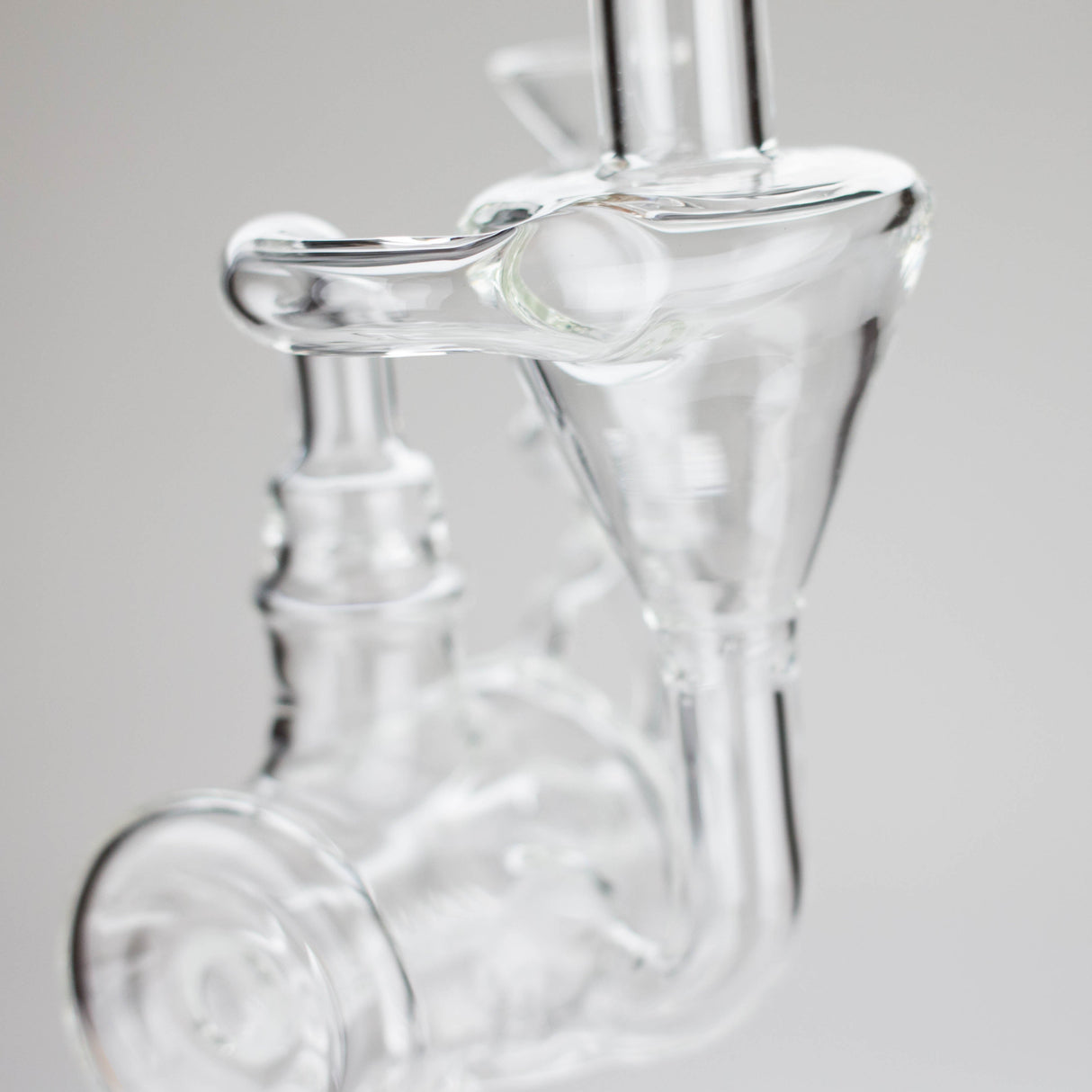 11" Clear Recycler Glass Bong with Inline Diffuser