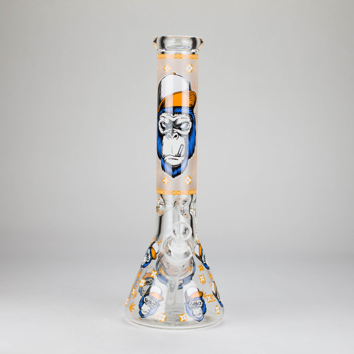 13" Glow-in-the-Dark Gorilla Skull Beaker Bong