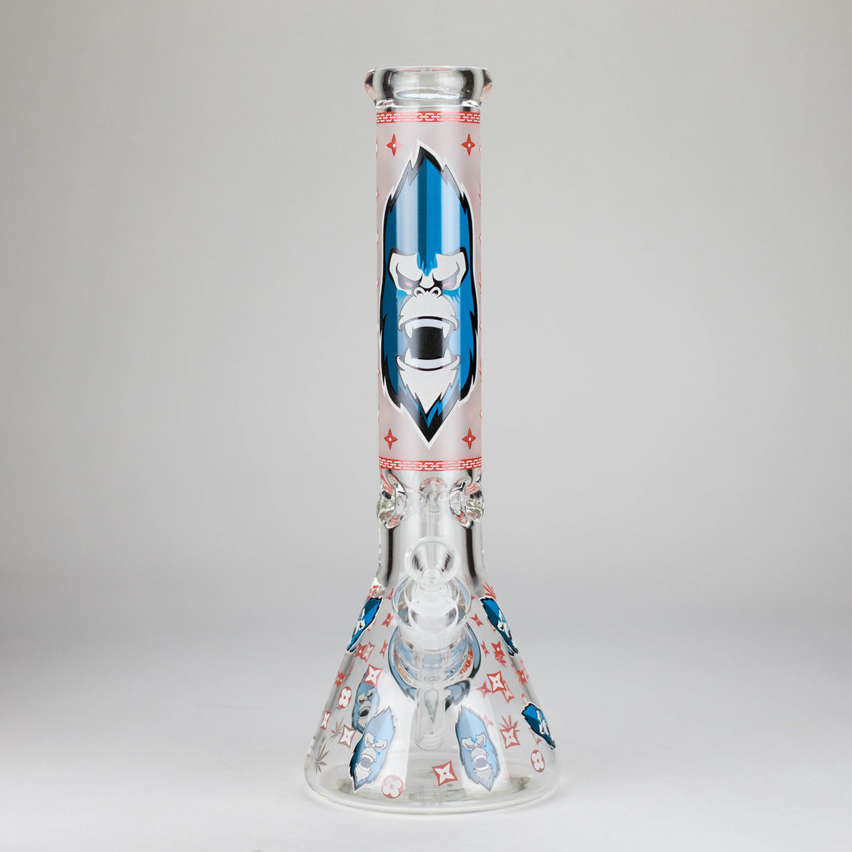 13" Glow-in-the-Dark Gorilla Skull Beaker Bong