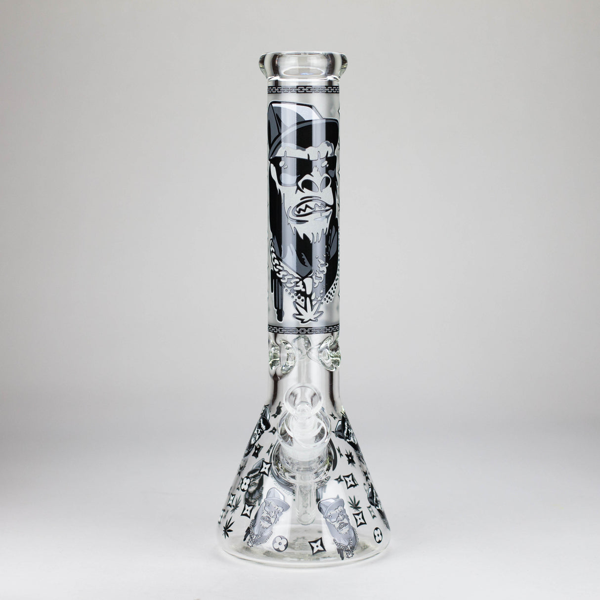 13" Glow-in-the-Dark Gorilla Skull Beaker Bong