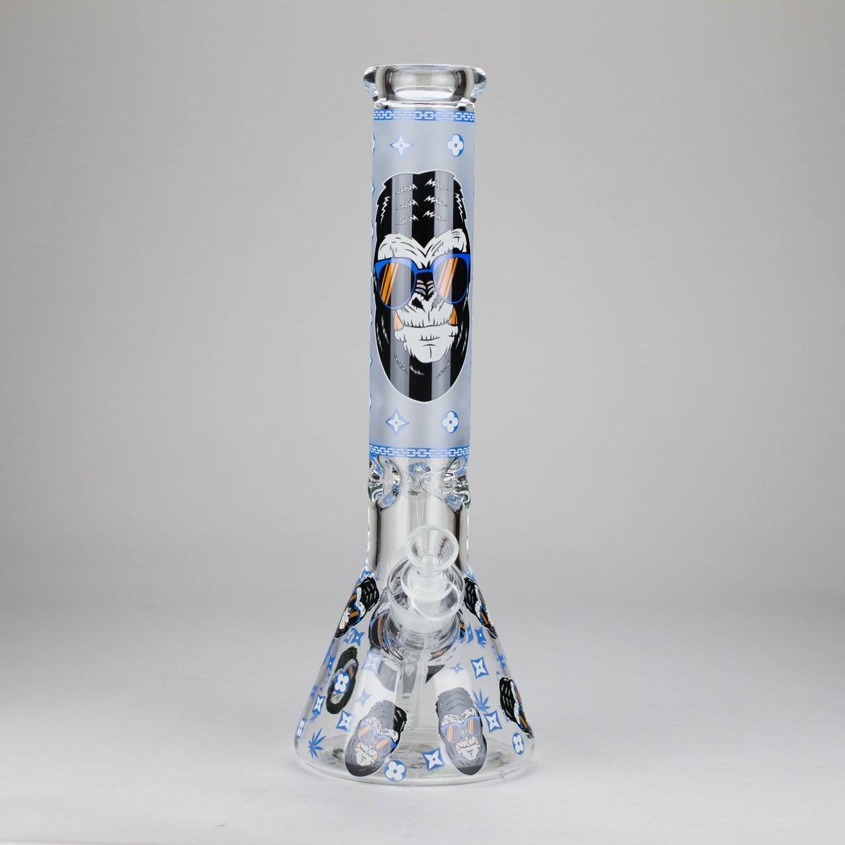 13" Glow-in-the-Dark Gorilla Skull Beaker Bong