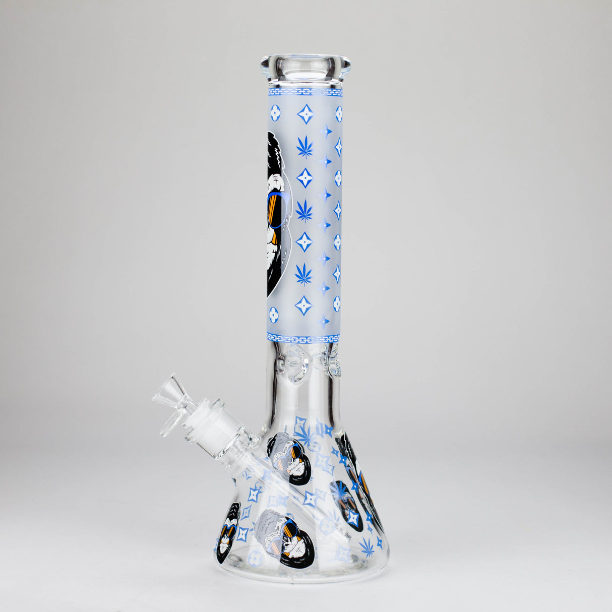 13" Glow-in-the-Dark Gorilla Skull Beaker Bong