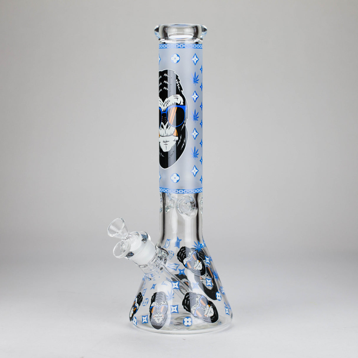13" Glow-in-the-Dark Gorilla Skull Beaker Bong