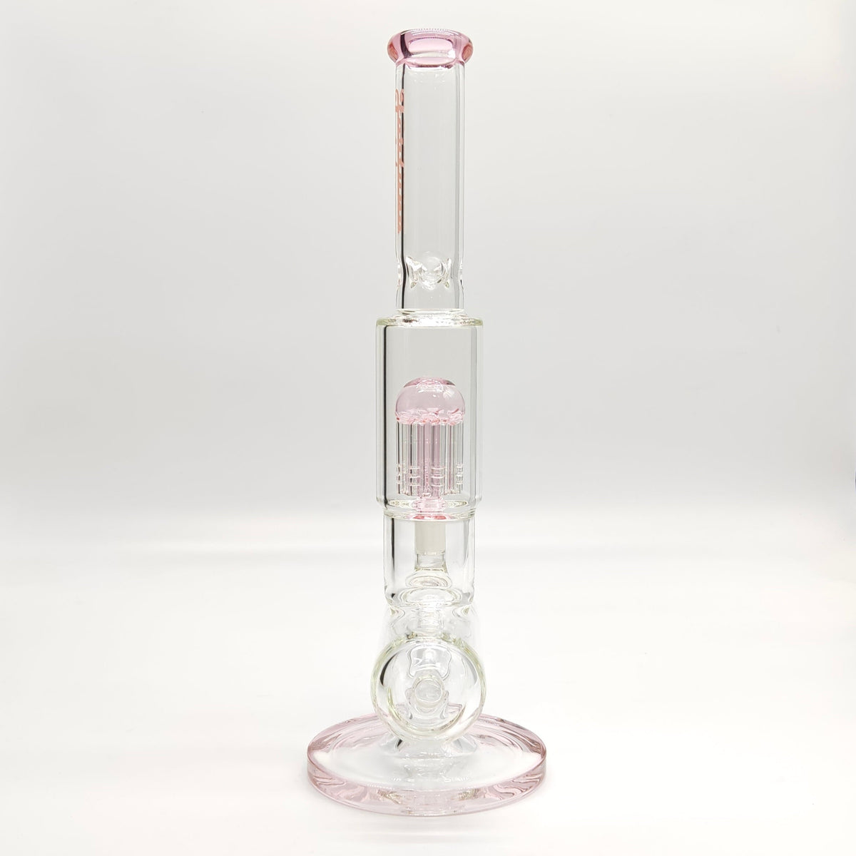 Fortune 14-Inch Double Inline Stemless Grid Perc Bong