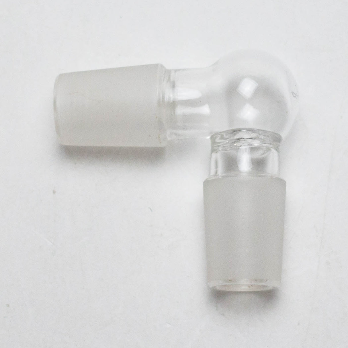 Borosilicate 18 mm Clear Glass 90° Adapter Male to Female