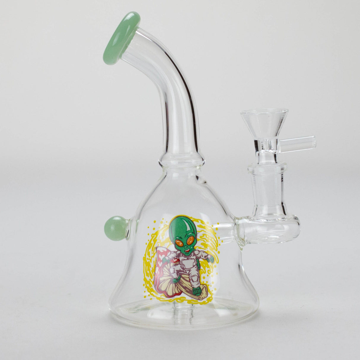 Canadian Distributor Glass Bong 6.5" Cartoon Print Mini Glass Bong with Fixed Diffuser 6.5" Cartoon Print Mini Glass Bong | Canada