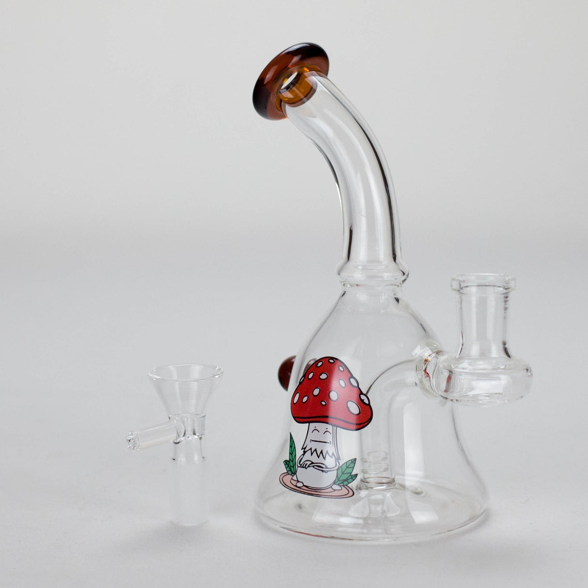 Canadian Distributor Glass Bong 6.5" Cartoon Print Mini Glass Bong with Fixed Diffuser 6.5" Cartoon Print Mini Glass Bong | Canada