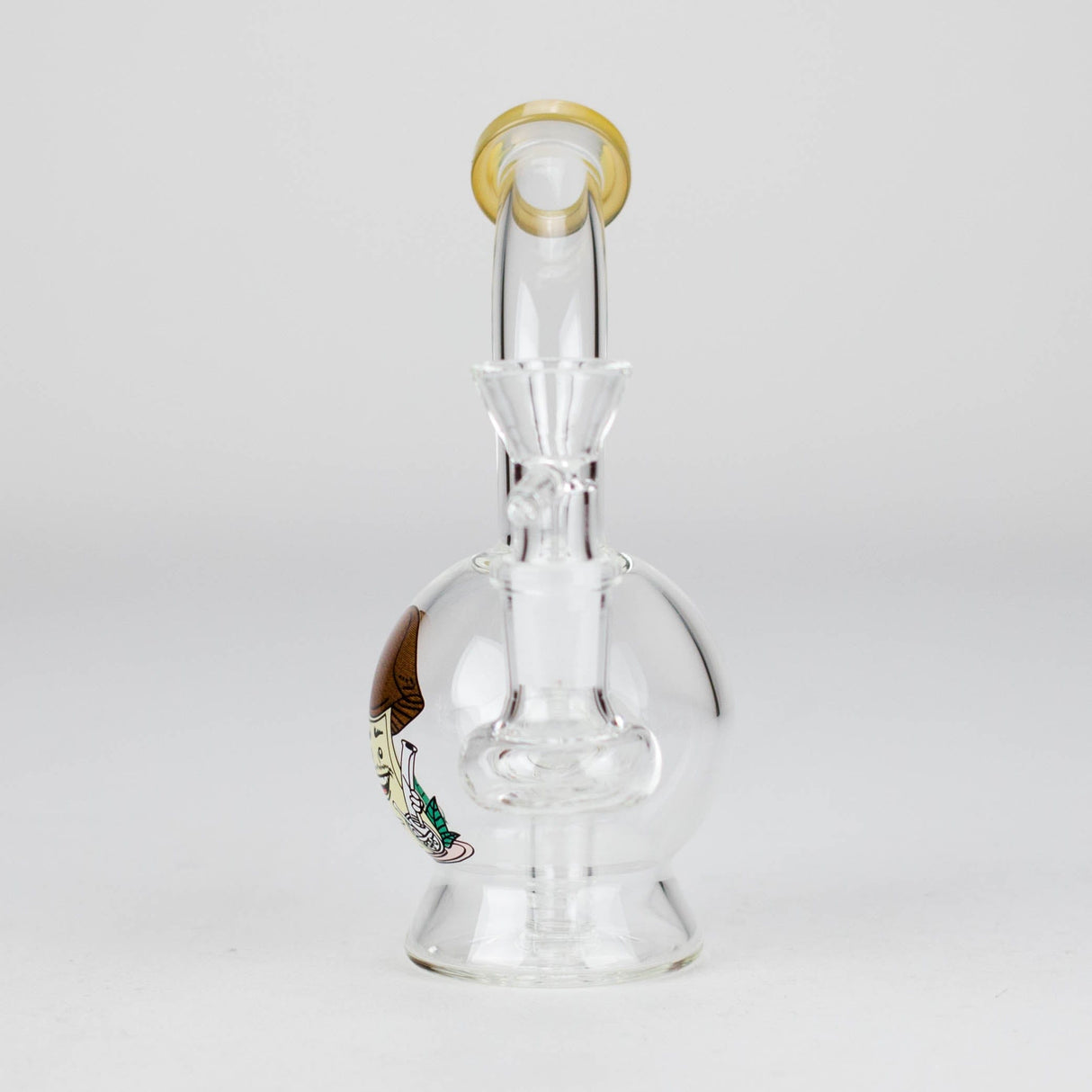Canadian Distributor Glass Bong 6.5" Cartoon-Themed Mini Bong with 14 mm Bowl 6.5" Cartoon Glass Bong with Diffuser